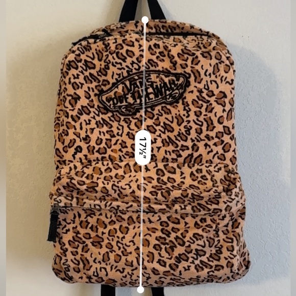 Vans Leopard Print Backpack with Black Logo - Picture 3 of 6